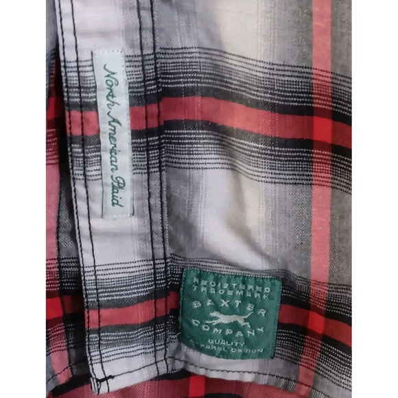 Baxter Brand XL Natural Clothing Co. Button Down Shirt Mens North American Plaid - Picture 8 of 8
